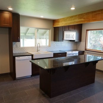 Kitchen Remodel Large Island Granite Countertops Farm Sink Se