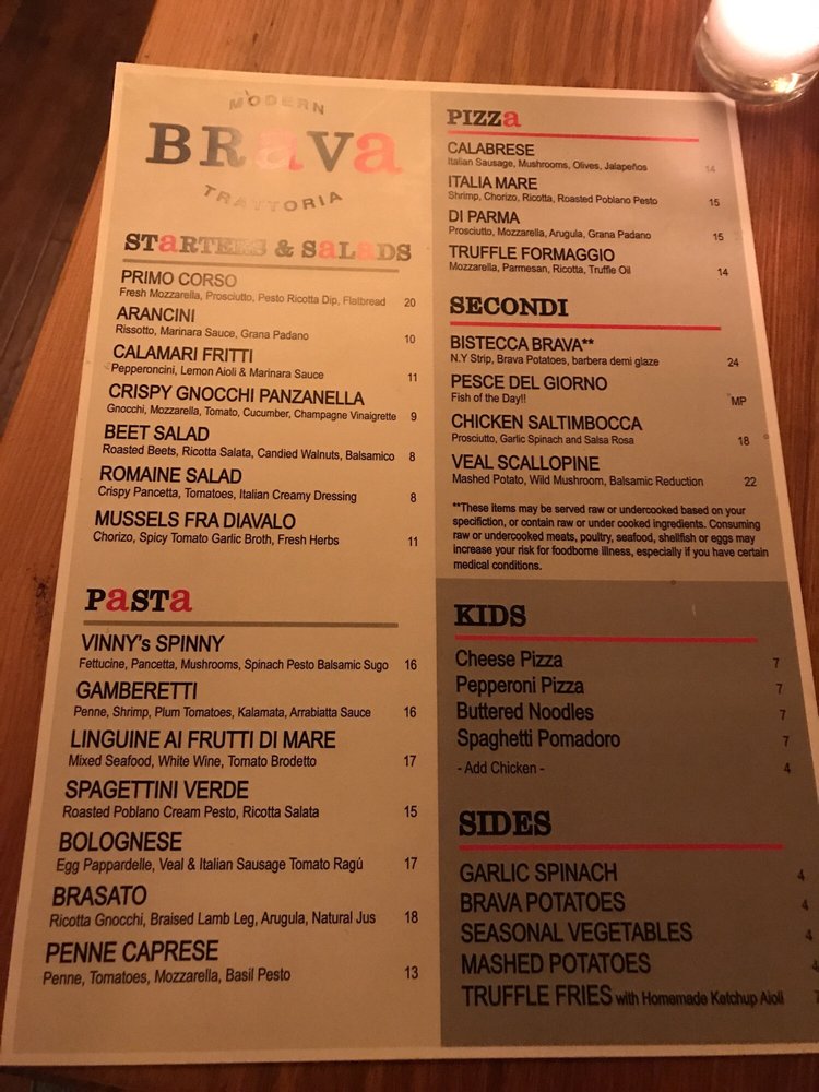 Modern Brava Trattoria 21 Reviews Italian 809 Grand Ave, Glenwood