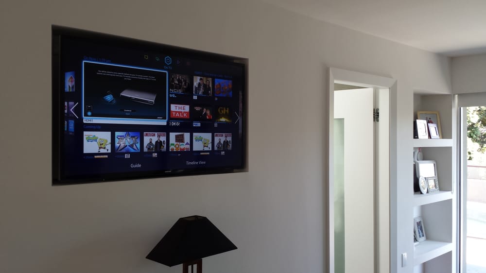 Smart Tv Recessed Into A Wall Cutout Yelp 40 Photos For Sterling Audio Video