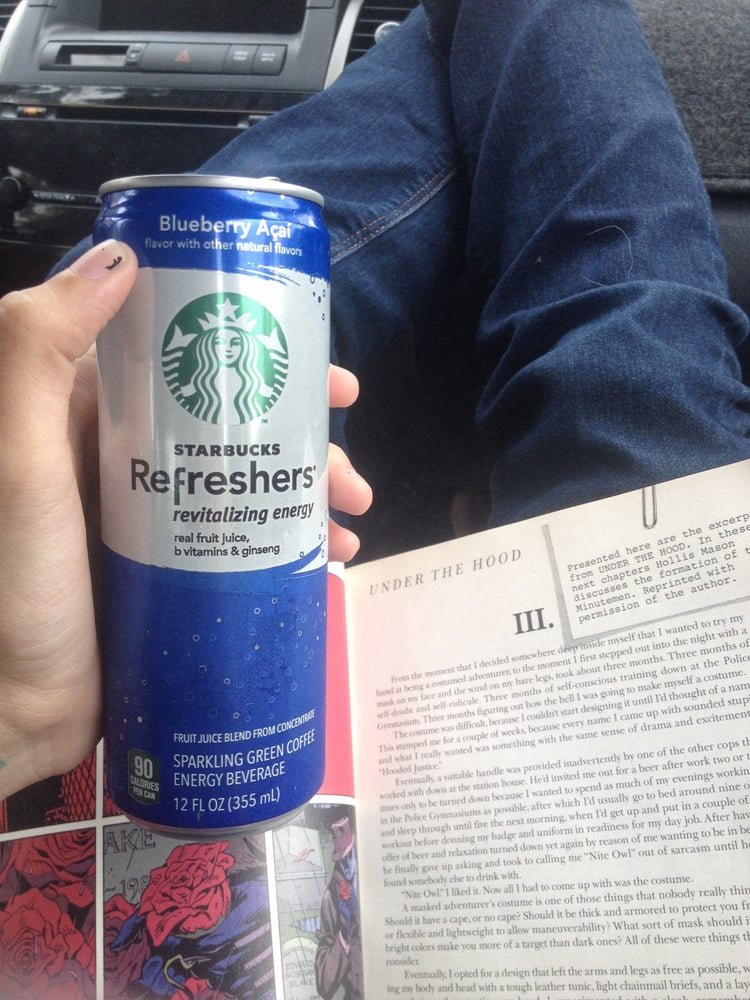 Blueberry Acai refresher. This location has a wide range of canned