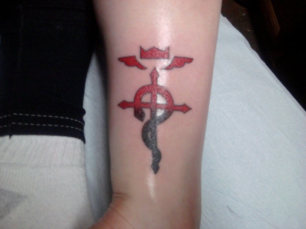 Laura Bullets work; Fullmetal Alchemist insignia on lower ...