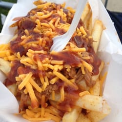 Photo of Groovy Guys Fries - Indianapolis, IN, United States. BBQ pulled pork sandwich. Tasty!!
