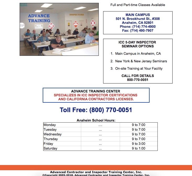 advance contractor and inspector training center 60 photos 10 advanced contracting services flyer