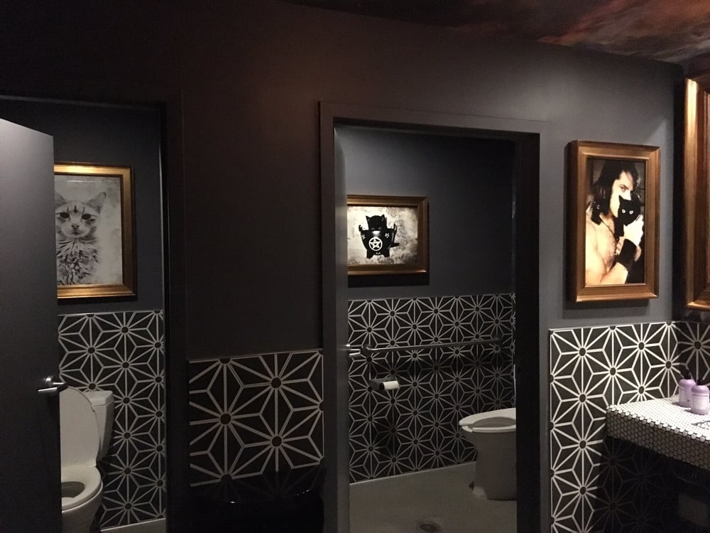 Epic Heavy Metal Cat Decor In The Bathroom Yelp Photo Of Kindred San Go Ca United States Epic Heavy Metal Cat