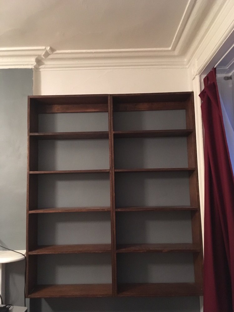 Built In Shelving Unit Custom Made For Our Apt Yelp Photo Of Porter Le New York Ny United States Built In
