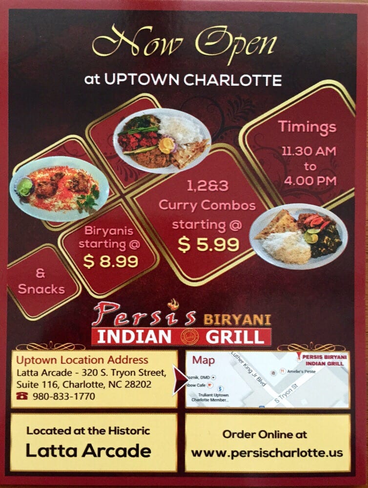 Persis Biryani Indian Grill 11 Reviews Indian 320 S Tryon St
