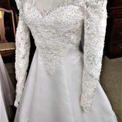 Thrift Store Lace Wedding Dress