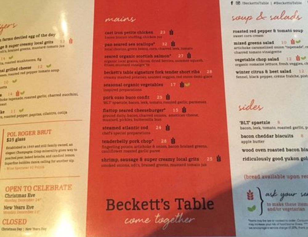 Beckett S Table 750 Photos 913 Reviews American New