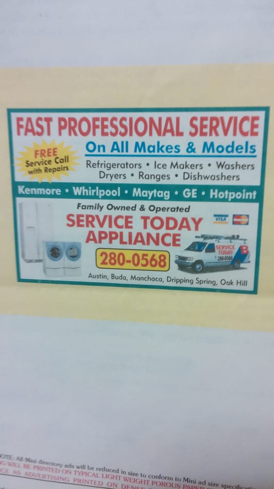 Service Today Appliance