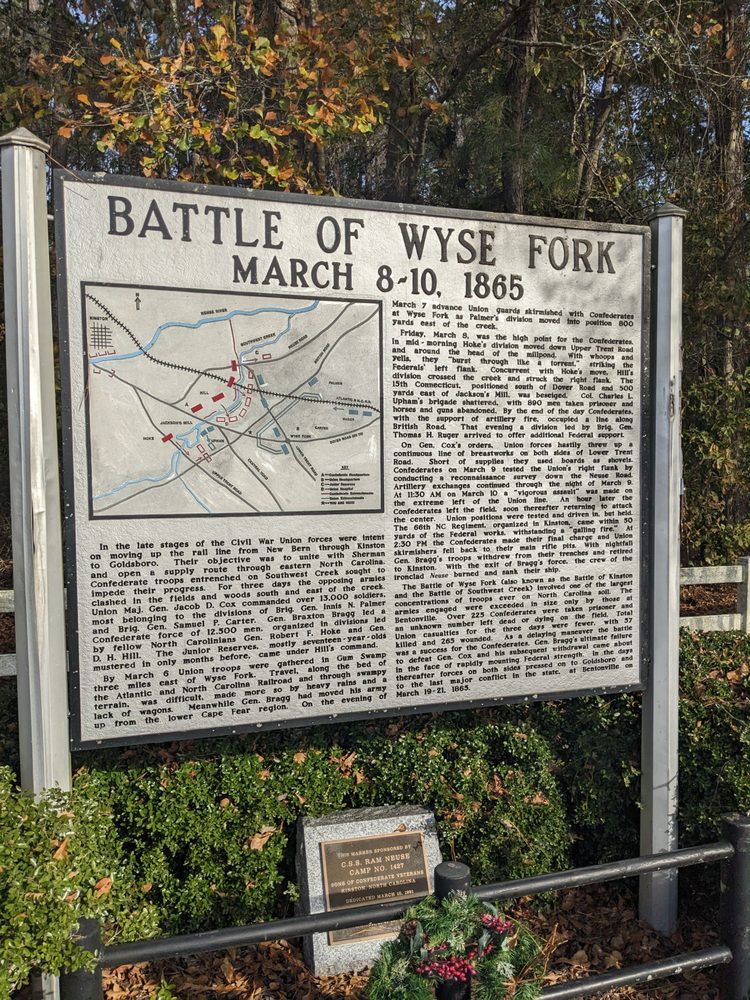 Battle of Wyse Fork Historical Marker