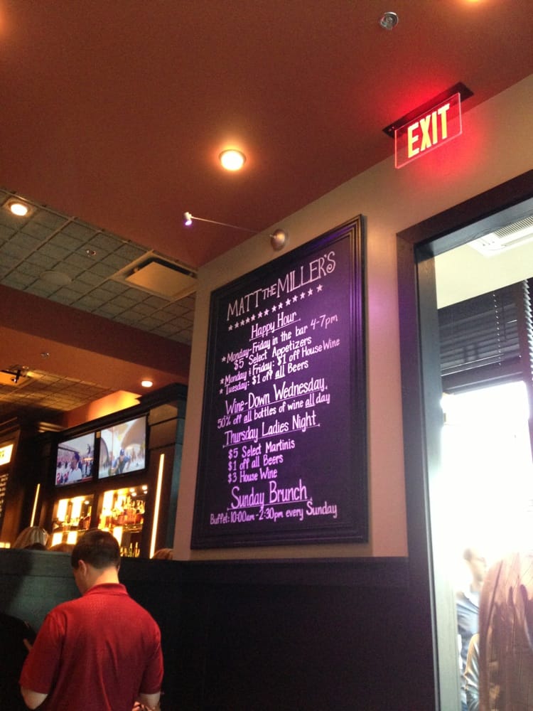 Matt The Millers Drink Menu Matt The Millers Drink Menu