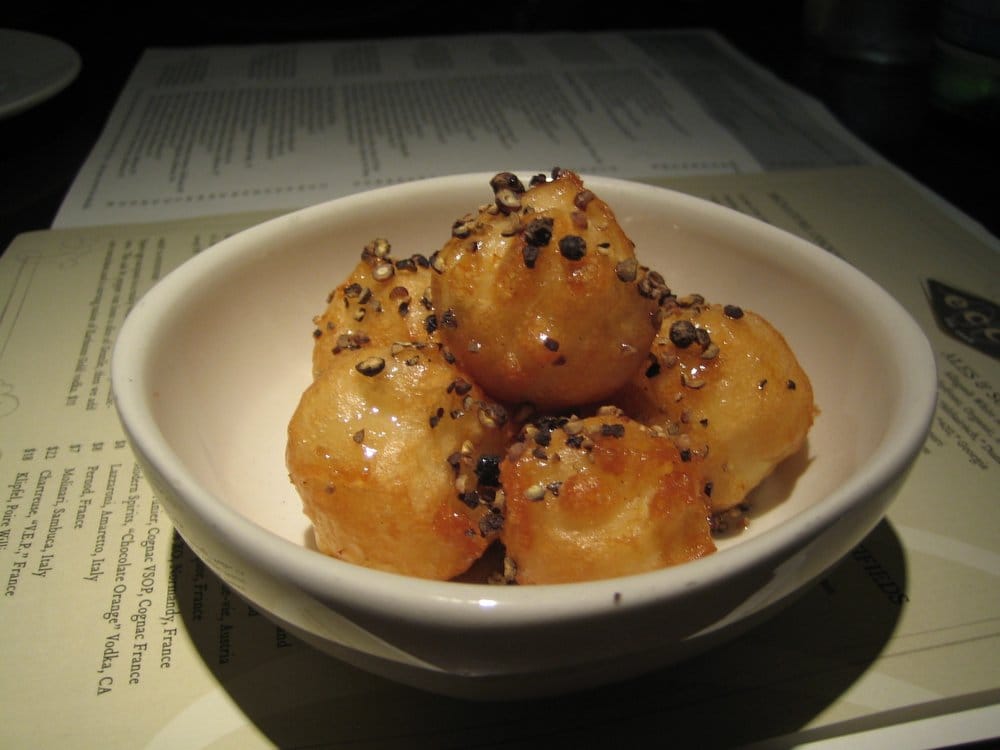 Fried goat cheese w/ honey and black pepper Yelp