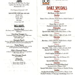 black dog menu black dog menu