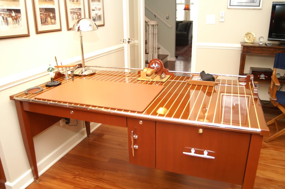 Custom Mahogany Nautical Style Desk Yelp Photo Of Lange Custom Woodworking Lake Geneva Wi United States Mahogany