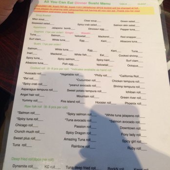 Kasai Sushi Bar Kitchen Menu Kasai Sushi Bar Kitchen Menu