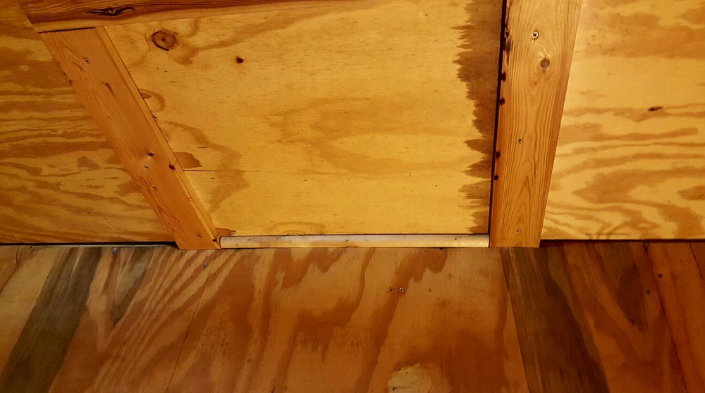 This Is Plywood Ceiling And Trap Door To Attack Direct Above Head