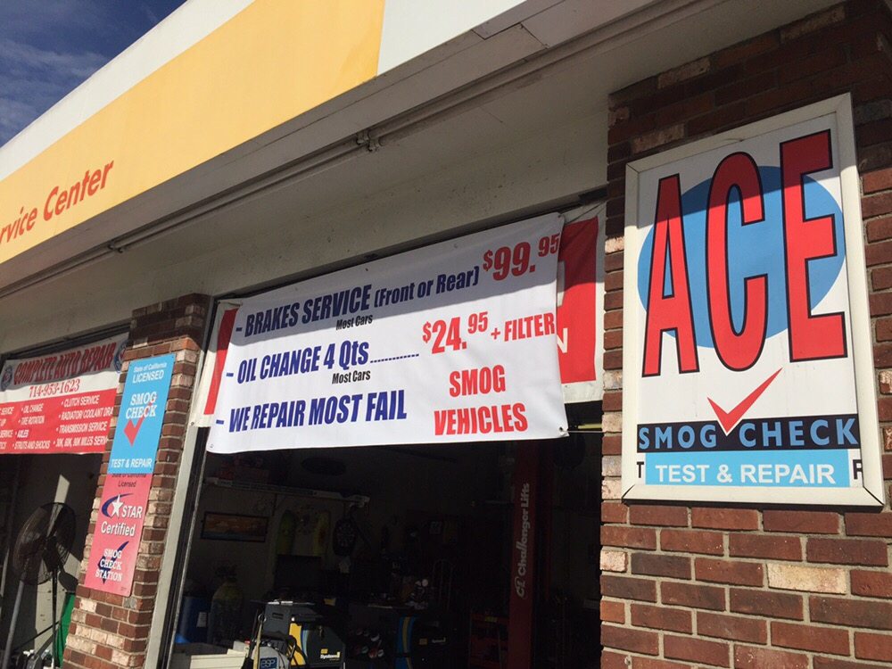 ACE Smog Check Test Only and Oil Change