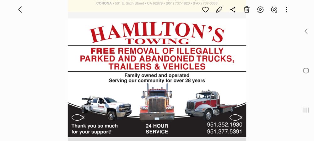 Hamilton's Towing