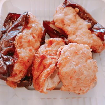 Photo of Dragon BBQ Express - Fremont, CA, United States. Stuffed tofu and eggplant usually can get from dim sum,  their size is 3 times bigger