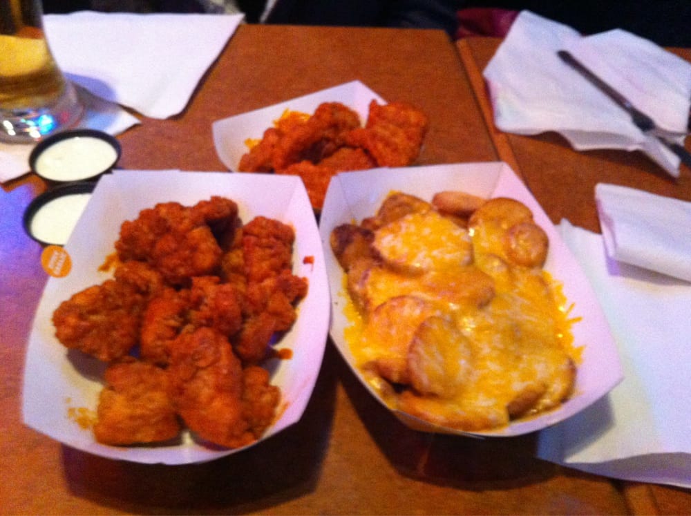 Regular boneless with Buffalo Chips and cheese. Yelp