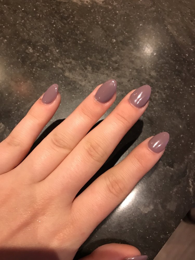 Yay Diamond Almond Shaped Nails In Color Plum Wine Yelp Photo Of Diamond Nails And Spa Fort Myers Fl United States Yay