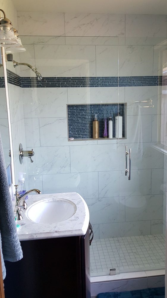 Seamless Shower Door Polished Nickel Two Way Hinges And Diamond Photo Of A1 Shower Door Company Santa Ana Ca United States Seamless