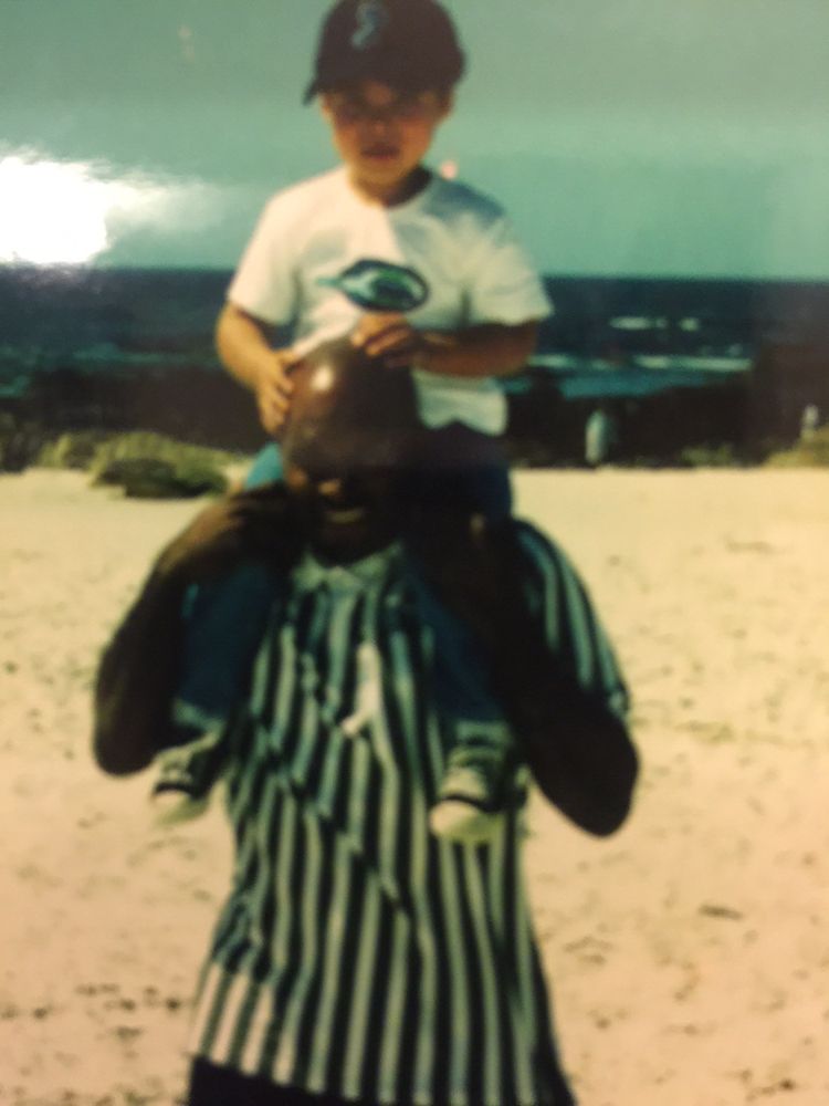 Photo of Tennis Lessons By Mcclain - San Francisco, CA, United States. Yeh he seems to like his fathers bald head