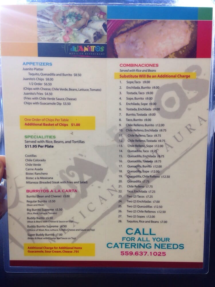 Juanitos Restaurant Reedley Ca Menu Juanitos Restaurant Reedley Ca Menu