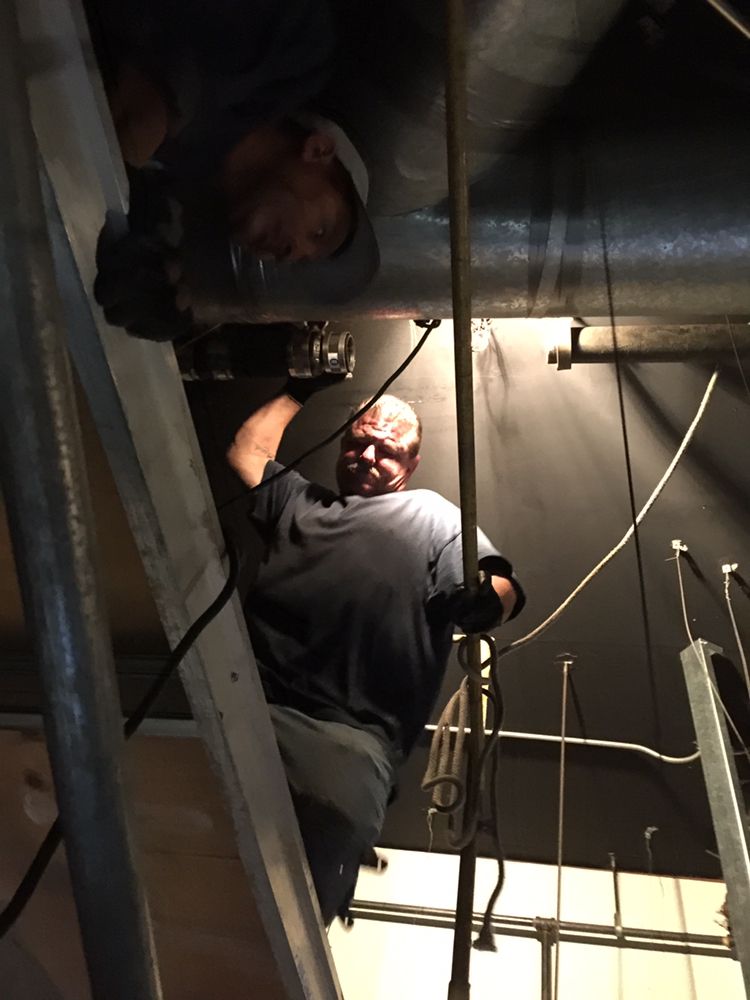 Master Plumber Frank Bebik Up High Doing Repairs To An Area Drain Photo Of Thistle Plumbing South Pasadena Ca United States Master Plumber Frank