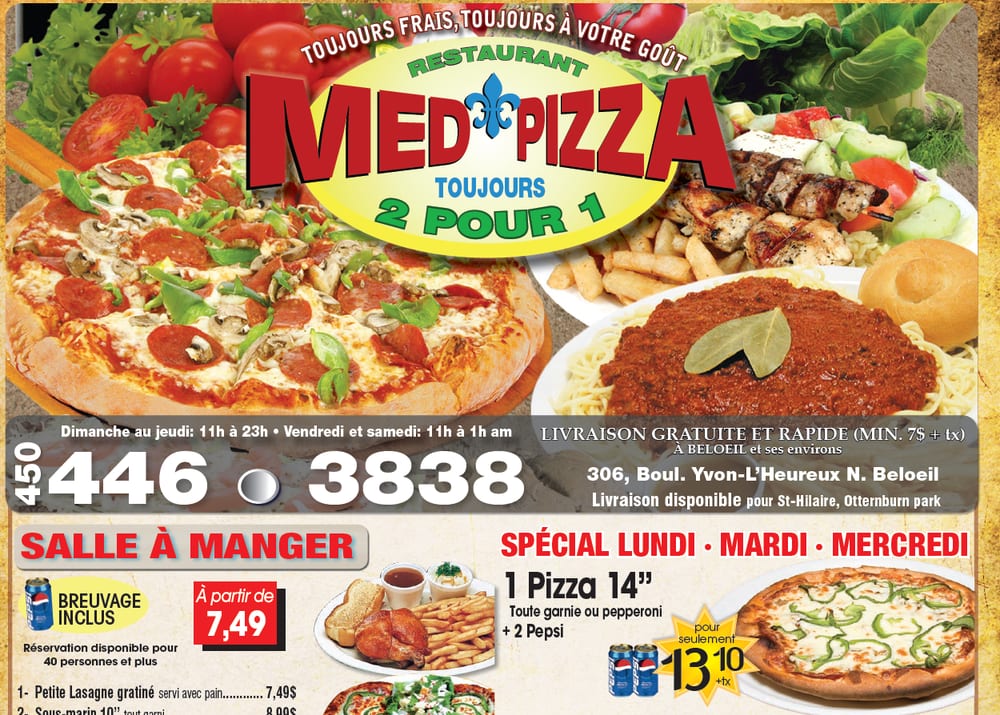 Med Pizza Pizza 306 Blvd Yvonl'Heureux Nord, Beloeil, QC