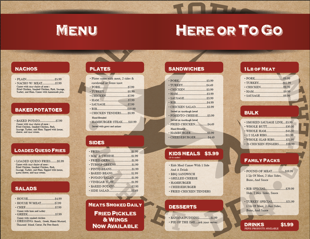 Online Menu of Local Joes Alexandria Restaurant, Alexandria, Alabama