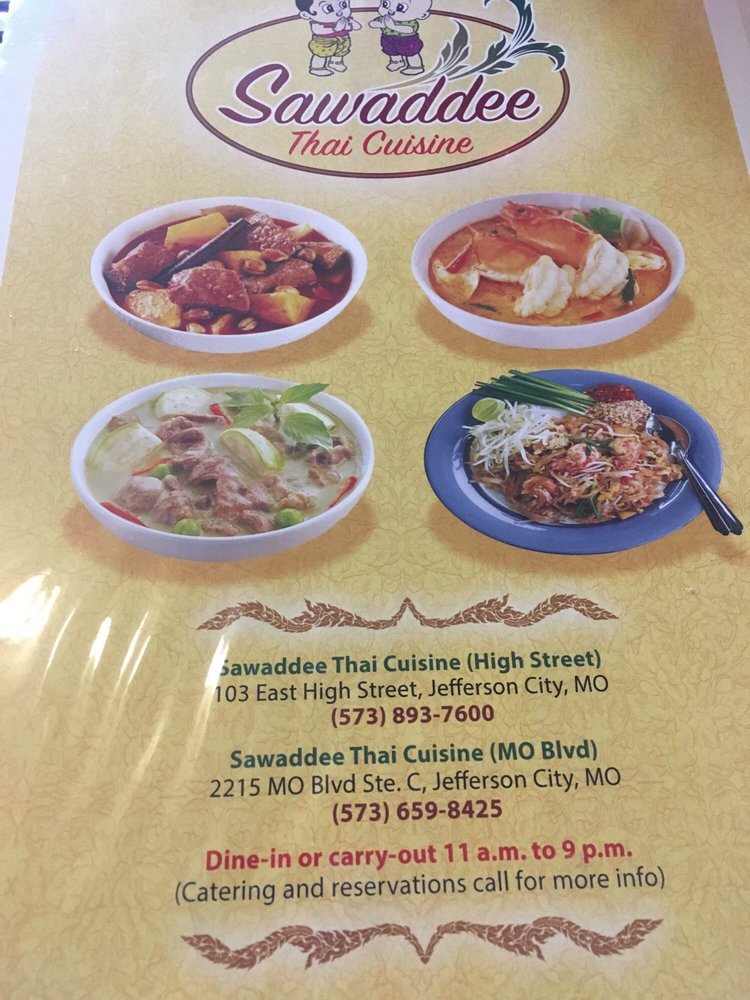 Online Menu Of Sawaddee Thai Cuisine Restaurant Jefferson City
