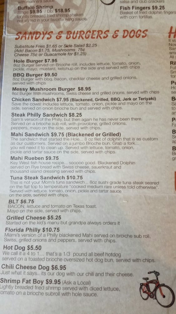 Photos for Hole In The Wall | Menu - Yelp