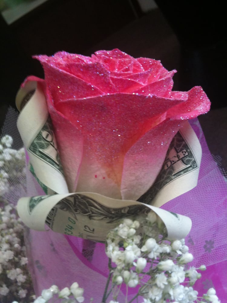 Detailed Hot Pink Rose Hong Kong Wrap With Money Yelp 599 Photos For Fragrant Flowers