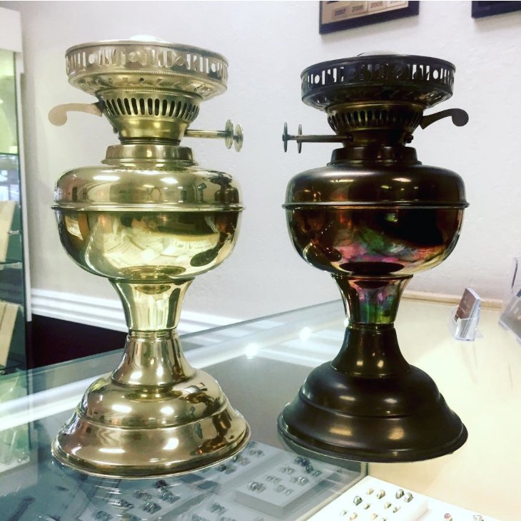 Before And After Polish Antique Brass Oil Lamps Yelp