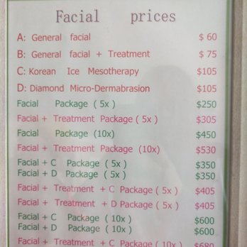 facial prices yelp facial prices