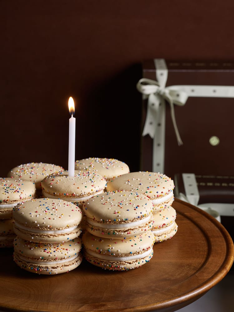 Birthday Cake Macarons seasonally available at Bouchon ...
