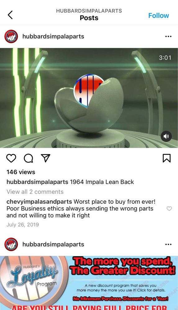 Hubbard's Impala Parts