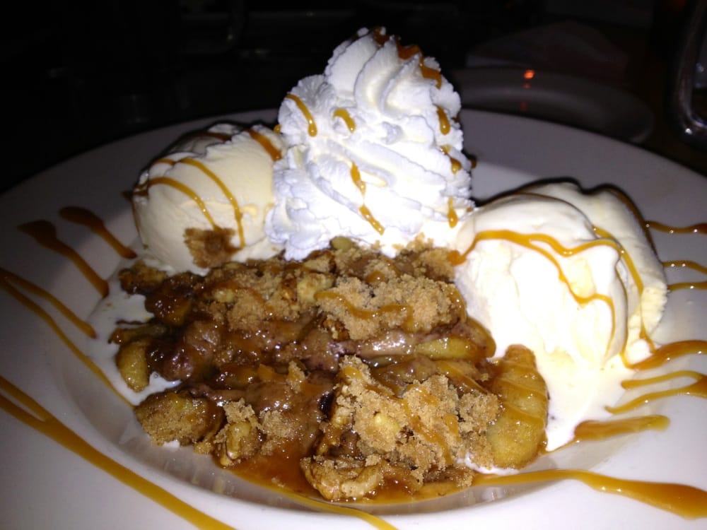 Warm Apple Crisp With Whipped Cream And Vanilla Ice Yelp Photo Of The Cheesecake Factory Irvine Ca United States Warm Apple Crisp