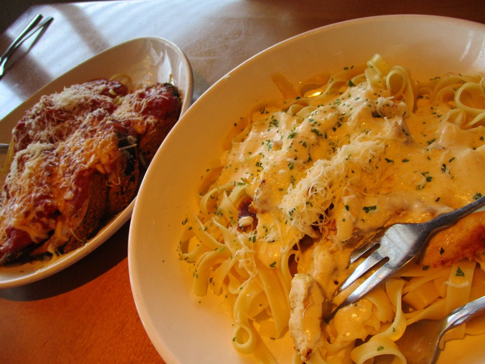 Eggplant Parmigiana En Alfredo Yelp Photo Of Olive Garden Italian Restaurant Orange Ca United States Eggplant Parmigiana