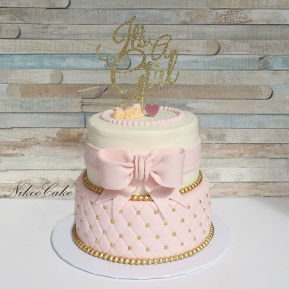 Pink Gold Baby Shower Cake Yelp Photo Of Nikoocake Rancho Santa Margarita Ca United States Pink Gold