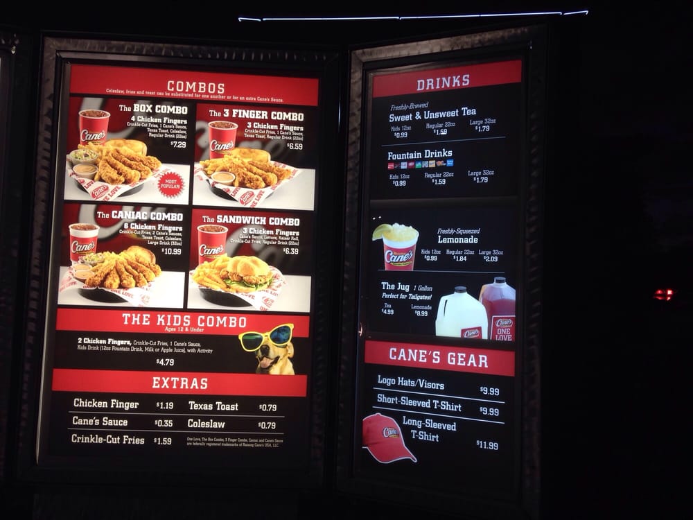 Raising Cane’s Chicken Fingers Fast Food 14929 Market St, Baton