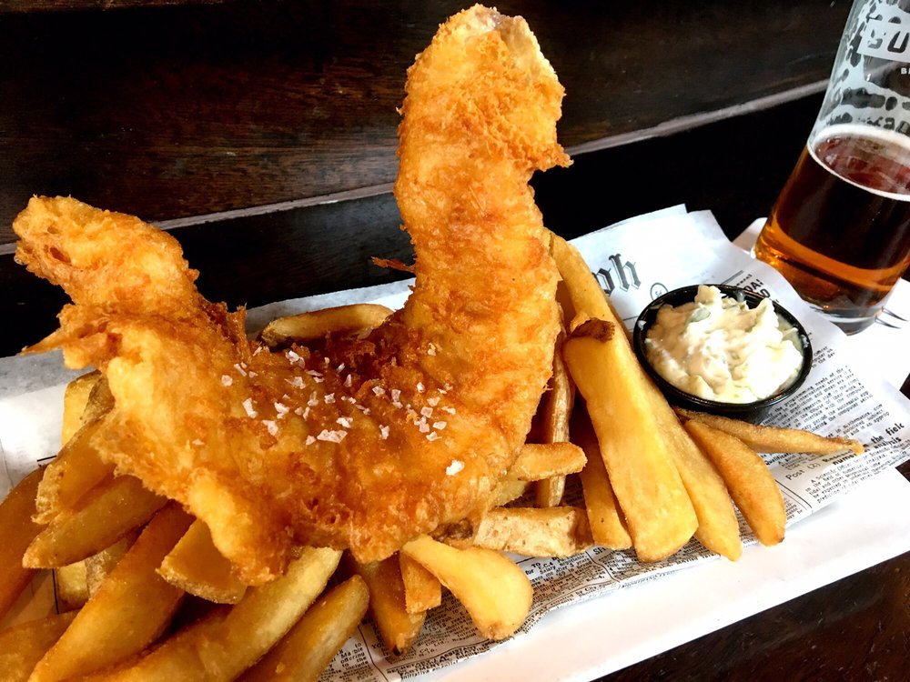 Local's Fish & Chips 14.99 "fish so fresh, it's do'n back