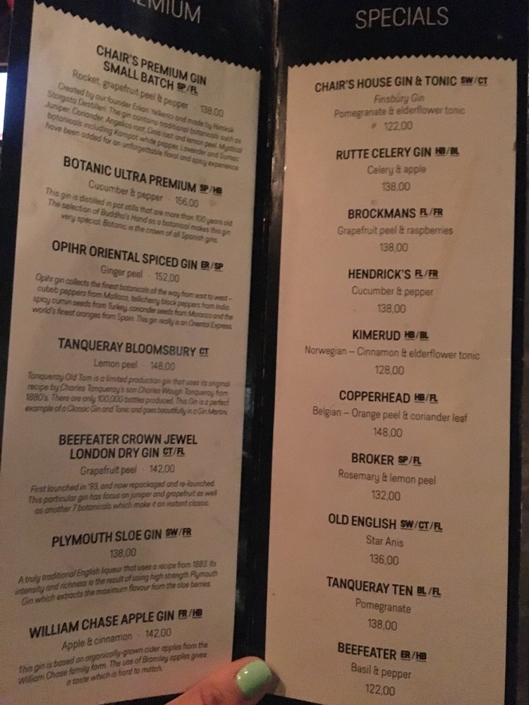 Photos For Chair Menu Yelp