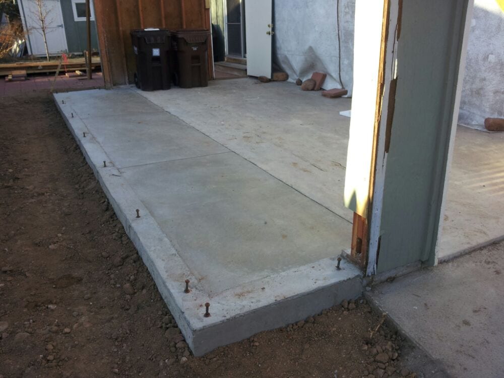 Pad Extension With Footer And Leveled To Grade Plate Lip Extend Photo Of Enviroshapes Concrete Longmont Co United States Pad Extension With Footer