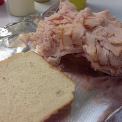 Coursey's Smoked Meats - Saint Joe, AR, United States. Smoked turkey samich with PILES of meat.