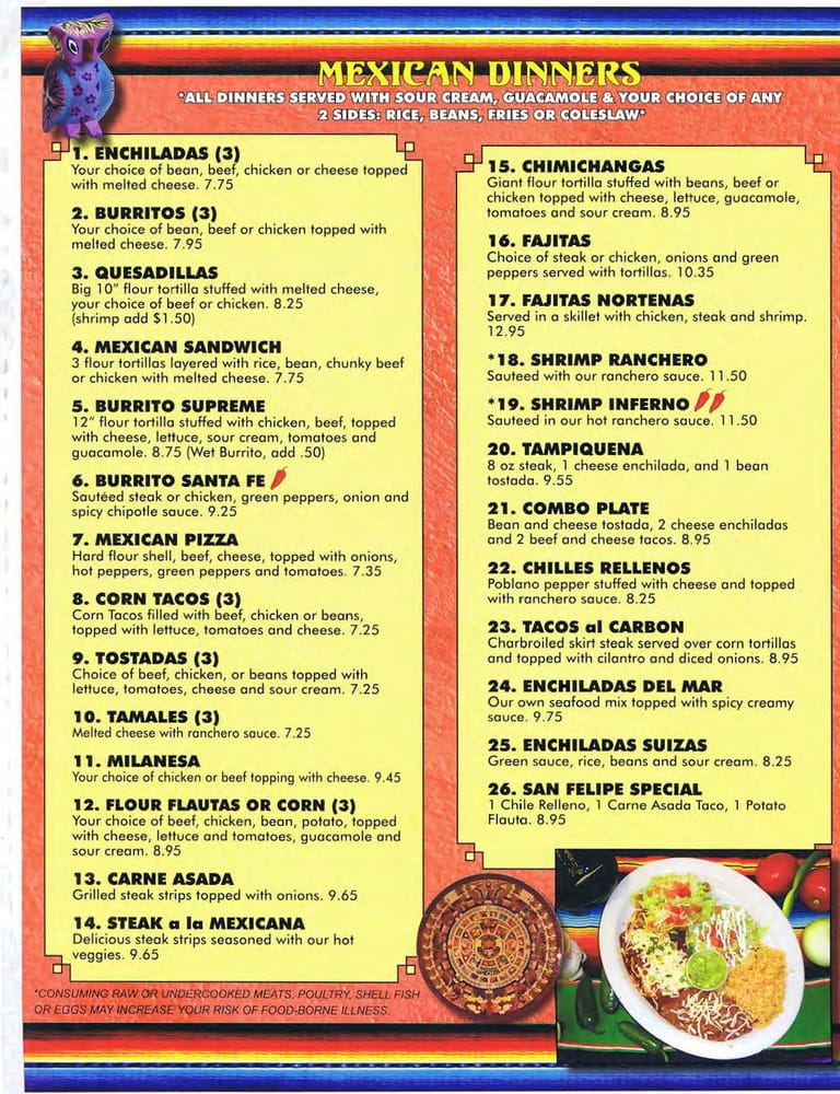 Menu pg 2 Yelp