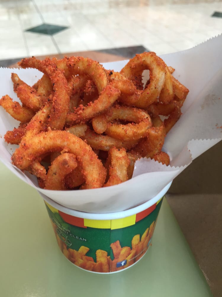Jumbo Size Curly Fries With Chili Bbq Seasoning Yelp Photo Of Potato Corner Seattle Wa United States Jumbo Size Curly Fries