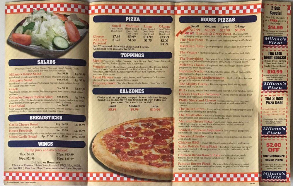 Milano’s Pizza 26 Reviews Pizza 3085 Bay Rd, Saginaw, MI