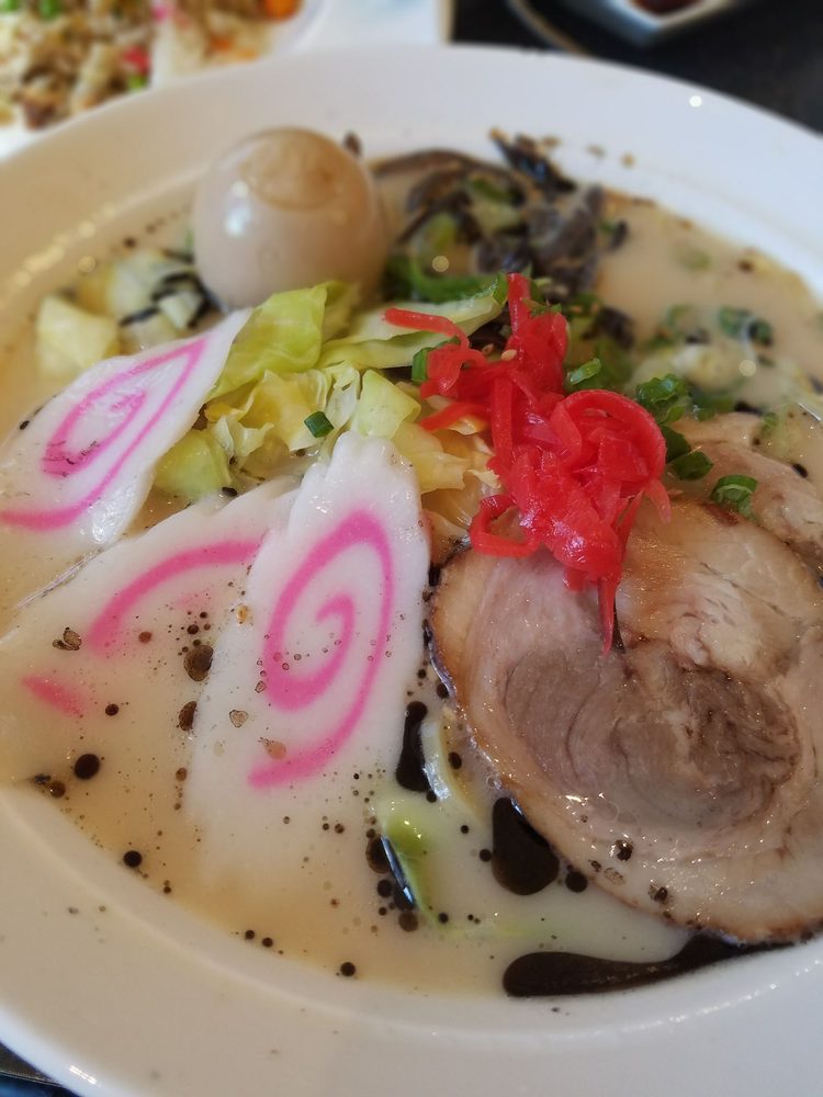 Kuro (Black) Tonkotsu Ramen with added fish cake Yelp